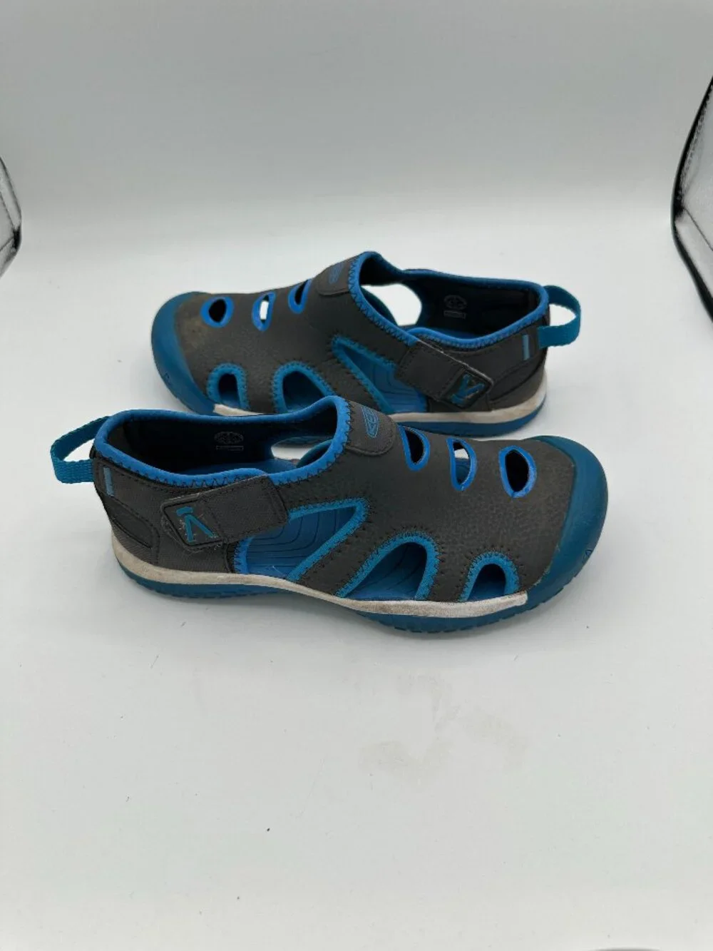 KEEN Kids' Stingray Closed Toe Water Sandals Blue/Grey Size 2